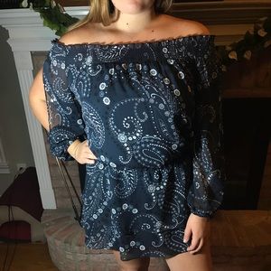 Chelsea 28 Navy Dotted Paisley Romper